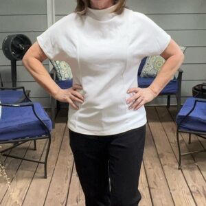 Elegant Elie Tahari Off White Women's Top, Size M